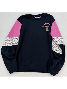 90s Scooby-Doo Sweatshirt XL Black Pink Cartoon Vintage Streetwear